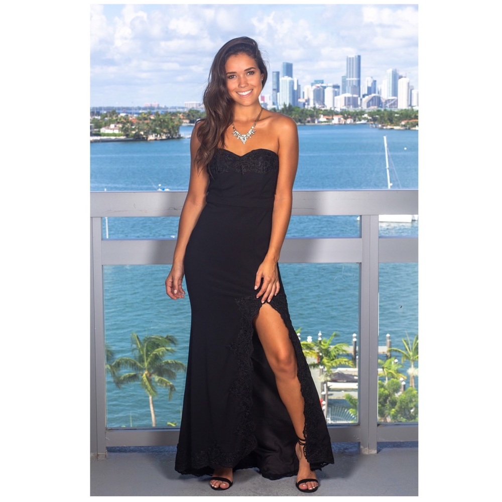 Black Strapless Dress 💜 Perfect for Prom 💜